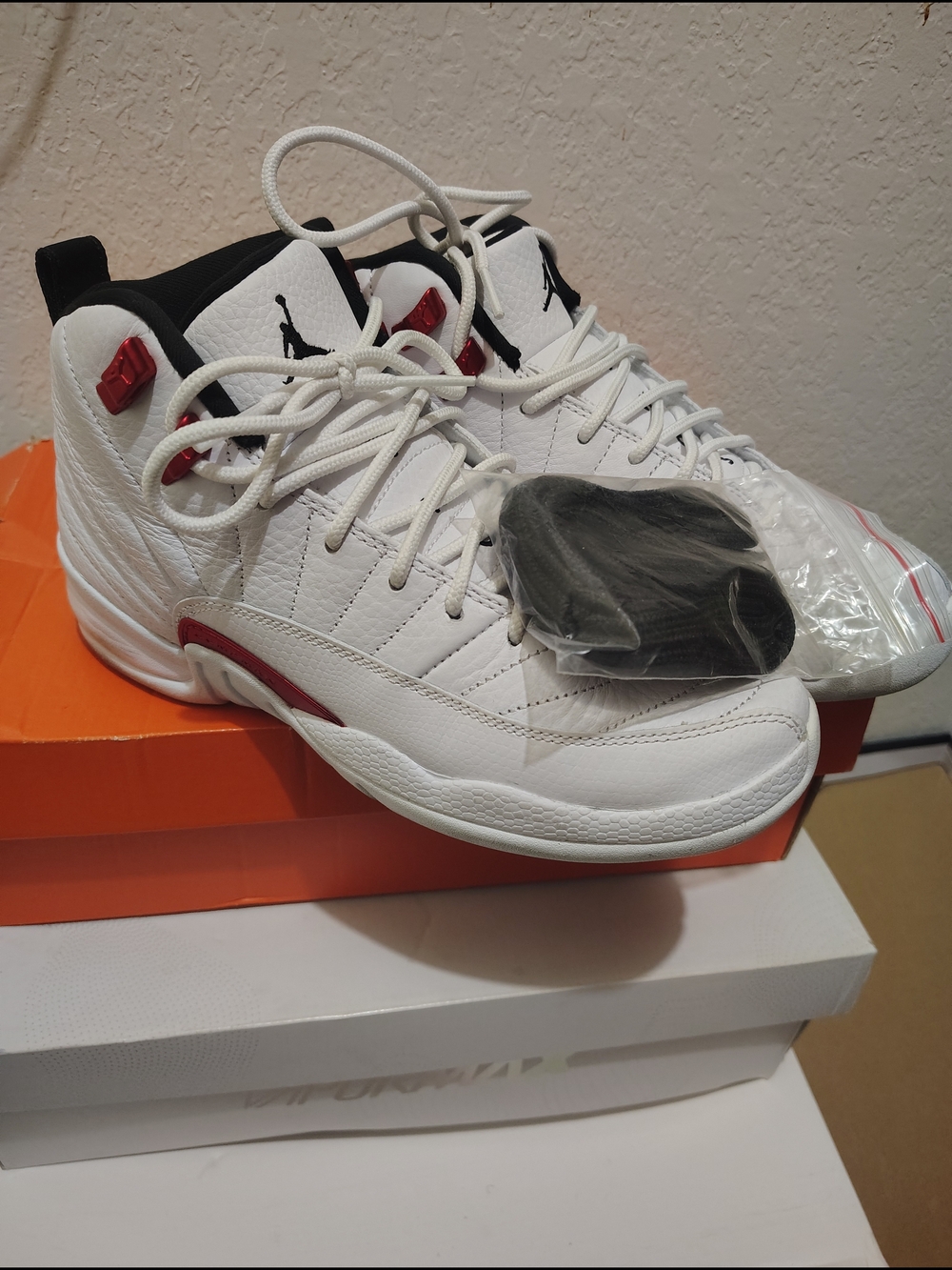 White And Red Jordan 12